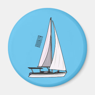 Imán Ilustracion personalizado de velero