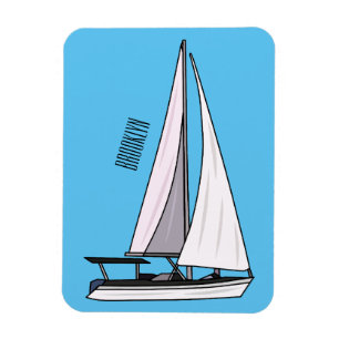 Imán Ilustracion personalizado de velero
