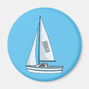 Imán Ilustracion personalizado de velero