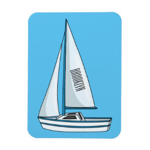 Imán Ilustracion personalizado de velero