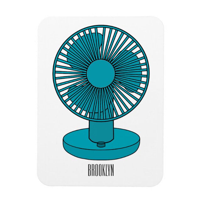 Imán Ilustracion personalizado de ventilador (Vertical)