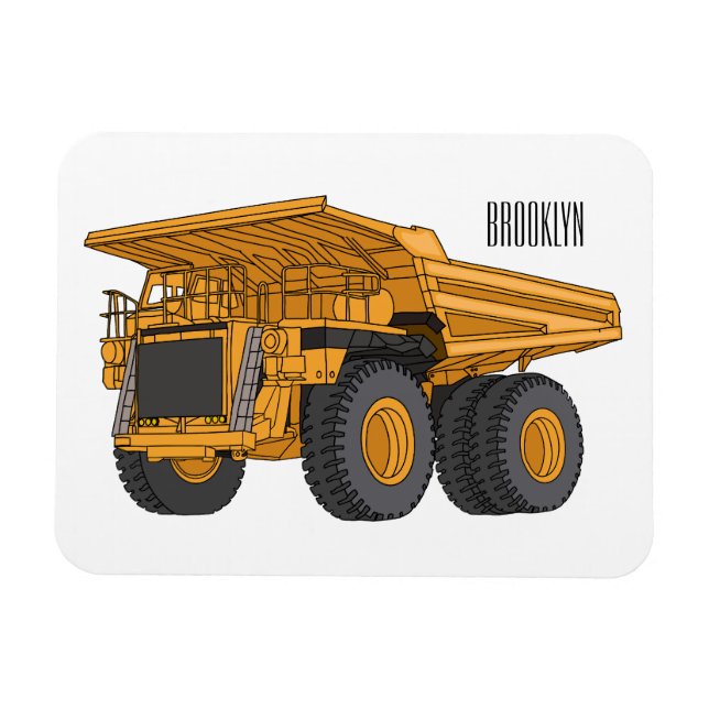 Imán Ilustracion personalizado del camión de altura (Horizontal)