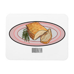 Imán Ilustracion personalizado del vientre de cerdo asa