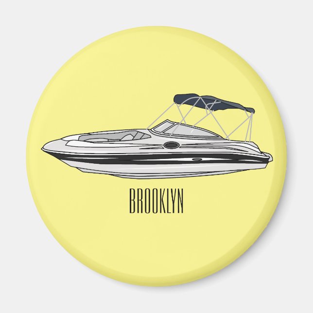 Imán Ilustracion personalizado en motocicleta (Frente)