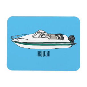 Imán Ilustracion personalizado en motocicleta