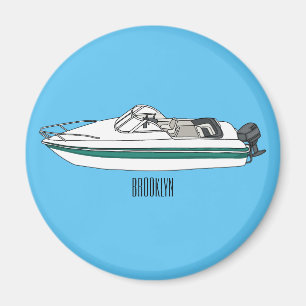 Imán Ilustracion personalizado en motocicleta