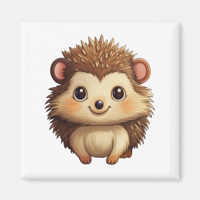 Imán ilustracion personalizado hedgehog (Frente)