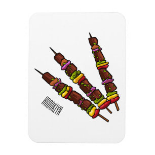 Imán Ilustracion personalizado kebab o kabob
