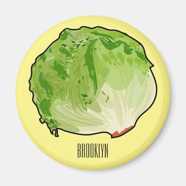 Imán Ilustracion personalizado Lettuce (Frente)