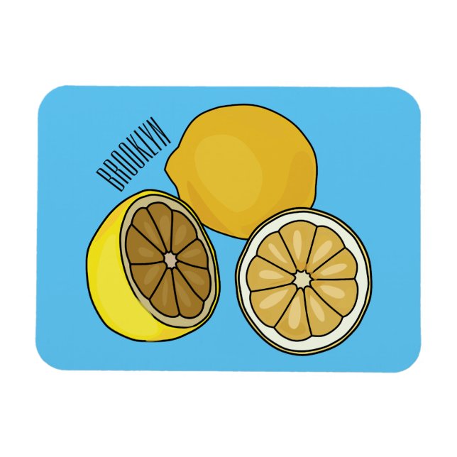 Imán Ilustracion personalizado limón (Horizontal)
