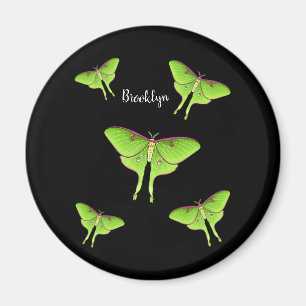 Imán Ilustracion personalizado Luna Moth