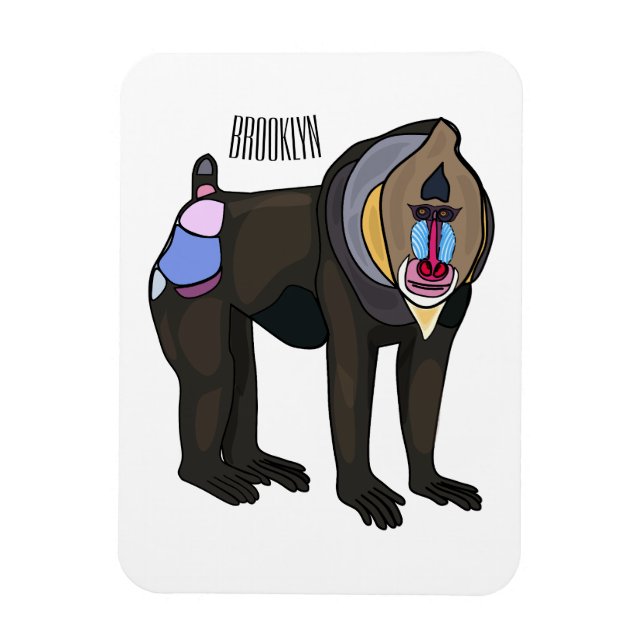 Imán Ilustracion personalizado Mandrill (Vertical)