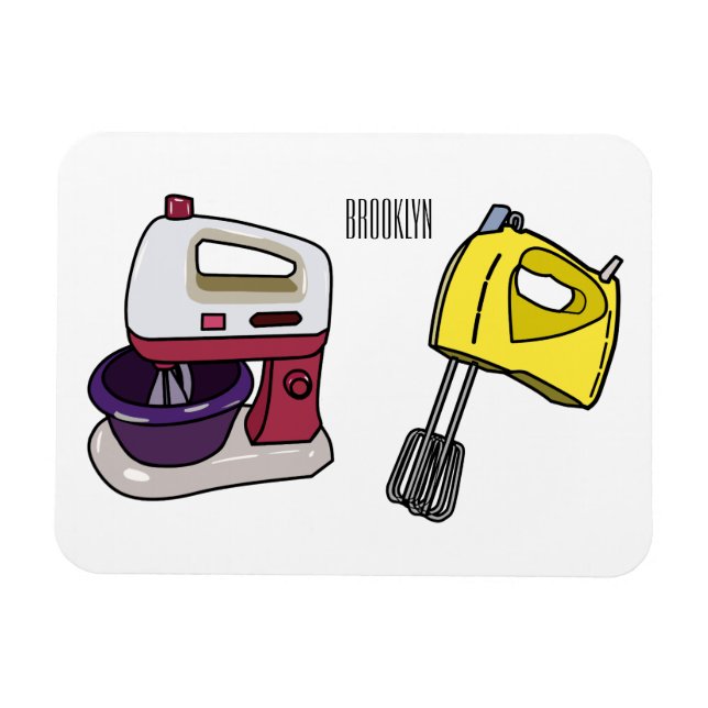 Imán Ilustracion personalizado mezclador (Horizontal)