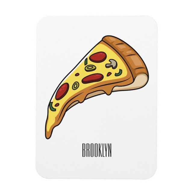 Imán Ilustracion personalizado Pizza (Vertical)