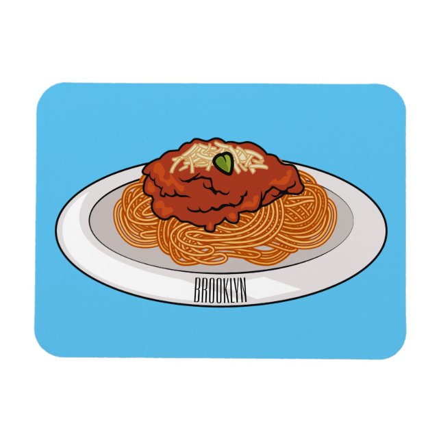Imán Ilustracion personalizado Spaghetti (Horizontal)