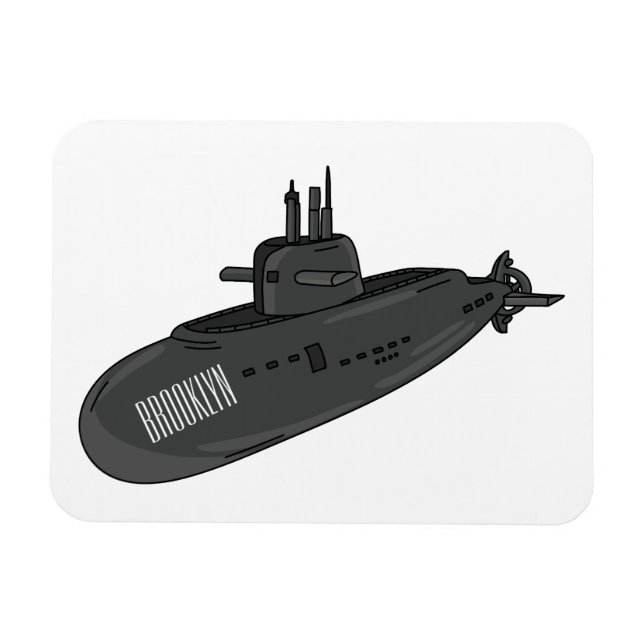 Imán Ilustracion personalizado submarino (Horizontal)