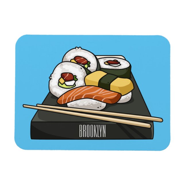 Imán Ilustracion personalizado Sushi (Horizontal)