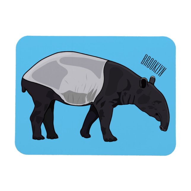 Imán Ilustracion personalizado Tapir (Horizontal)