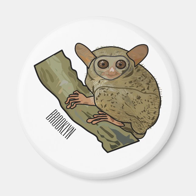 Imán Ilustracion personalizado Tarsier (Frente)