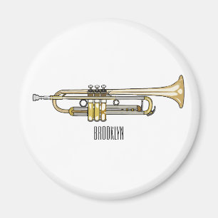 Imán Ilustracion personalizado Trumpet