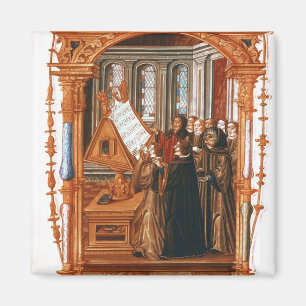 Imán Ilustracion representando el canto del coro