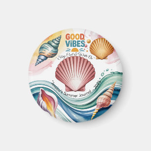 Imán Ilustracion Retro Beach de Summer Vibes