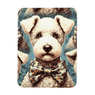 Imán Ilustracion Retro Bedlington Terrier