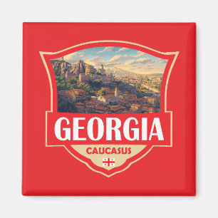Imán Ilustración retro de Georgia