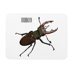 Imán Ilustracion Stag beetle personalizado
