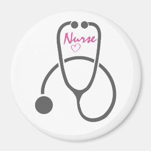 Imán Ilustracion Stethoscope de Enfermería Gris elegant