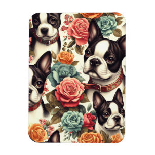 Imán Ilustracion Terrier de Boston