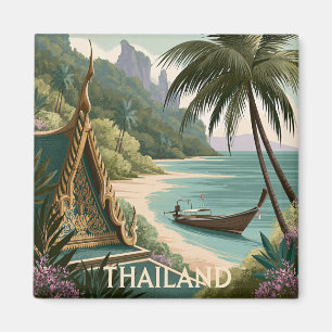 Imán Ilustración Tropical de Tailandia