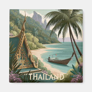 Imán Ilustración Tropical de Tailandia