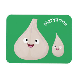Imán Ilustracion vegetal de personalizado de ajo dulce
