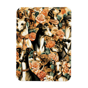 Imán Ilustracion vintage italiano Greyhound