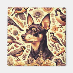 Imán Ilustracion Vintage Pinscher