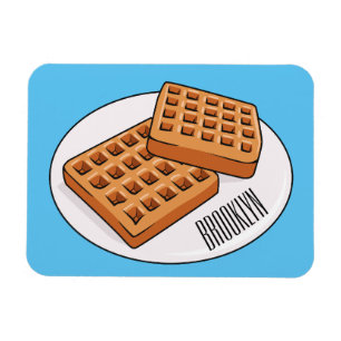 Imán Ilustracion Waffle personalizado