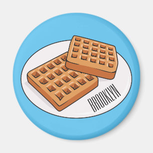 Imán Ilustracion Waffle personalizado