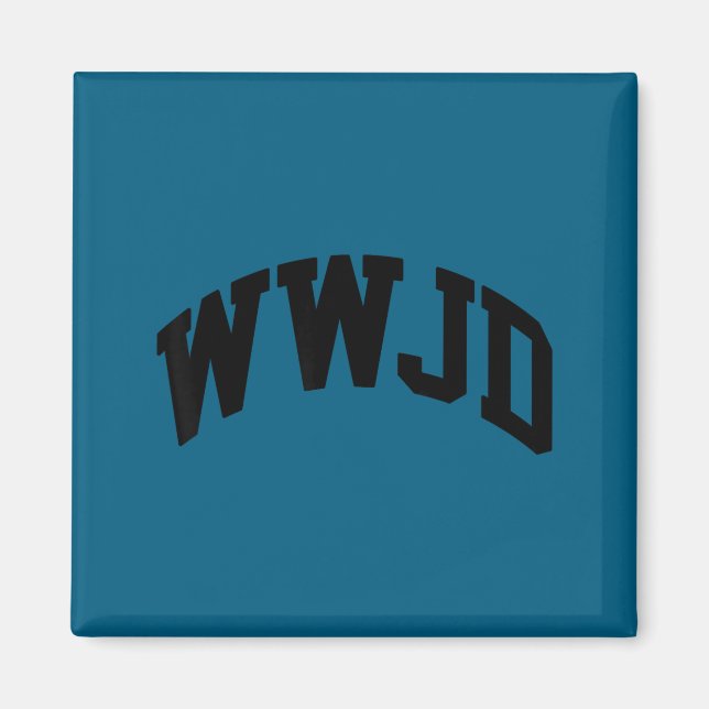Imán Ilustración Wwjd Qué Haría Jesús (Frente)