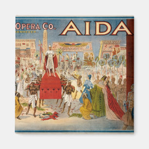 Imán Ilustraciones de Aida de la ópera del vintage