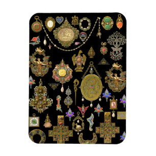Imán Ilustraciones de arte de la antigua joyería de épo