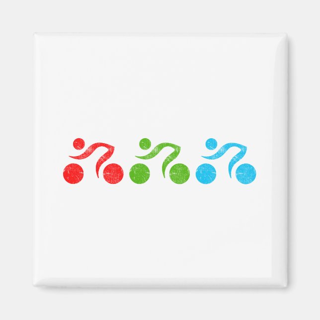 Imán Ilustrador de la bicicleta divertida (Frente)