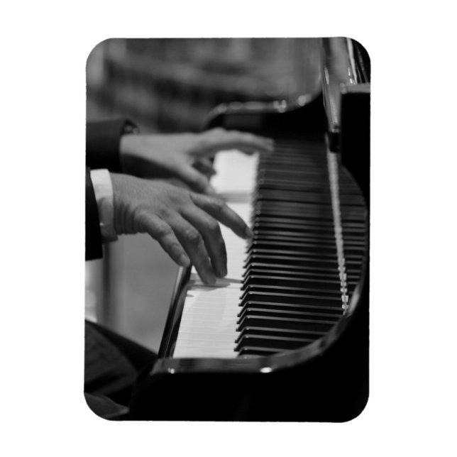 Imán Ilustrante arte de piano (Vertical)