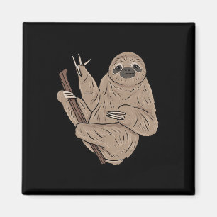 Imán ILY Sloth ASL Hand Gesture Deaf Hearing Loss Aware