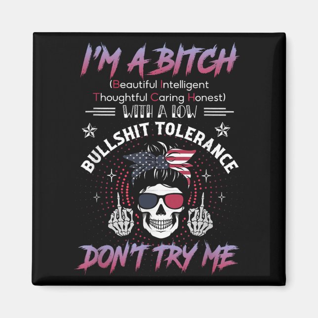 Imán I'm A Beautiful Intelligent Thoughtful Caring Hone (Frente)