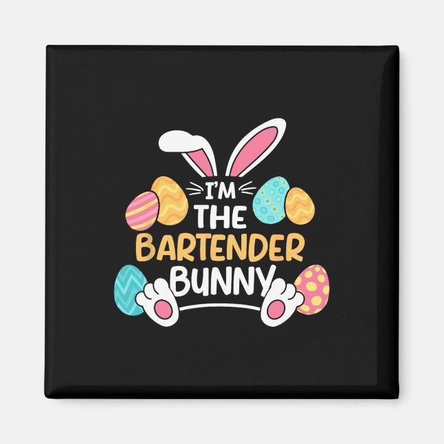 Imán Im El Bunny Bartending Easter Mixologis (Frente)