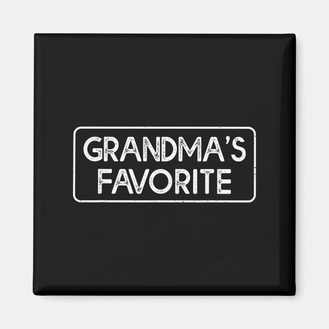 Imán I'm Grandma's Favorite Funny Grandson Granddaughte (Frente)