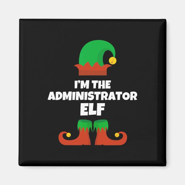 Imán I'm The Administrator Elf Family Pajama Christmas  (Frente)