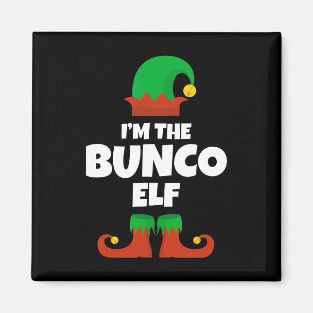 Imán I'm The Bunco Elf Family Pajama Christmas Funny Bu (Frente)