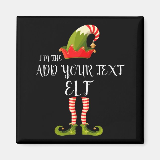 Imán Im The Elf Add Your Text Christmas  (Frente)